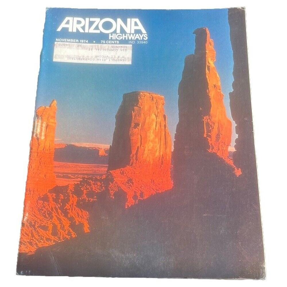 Arizona Highways Nov 1974 Sandstone Pillars Of Monument Valley